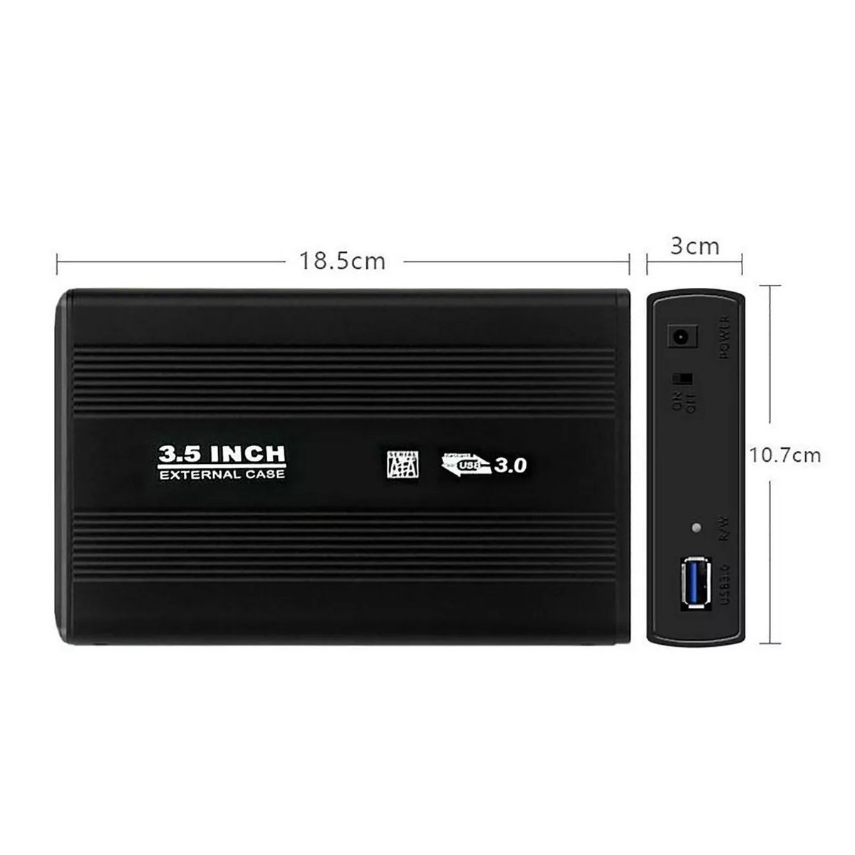 Gabinete Case Para Disco Duro 3.5 Sata A Usb 3.0 Hasta 4tb Plata.