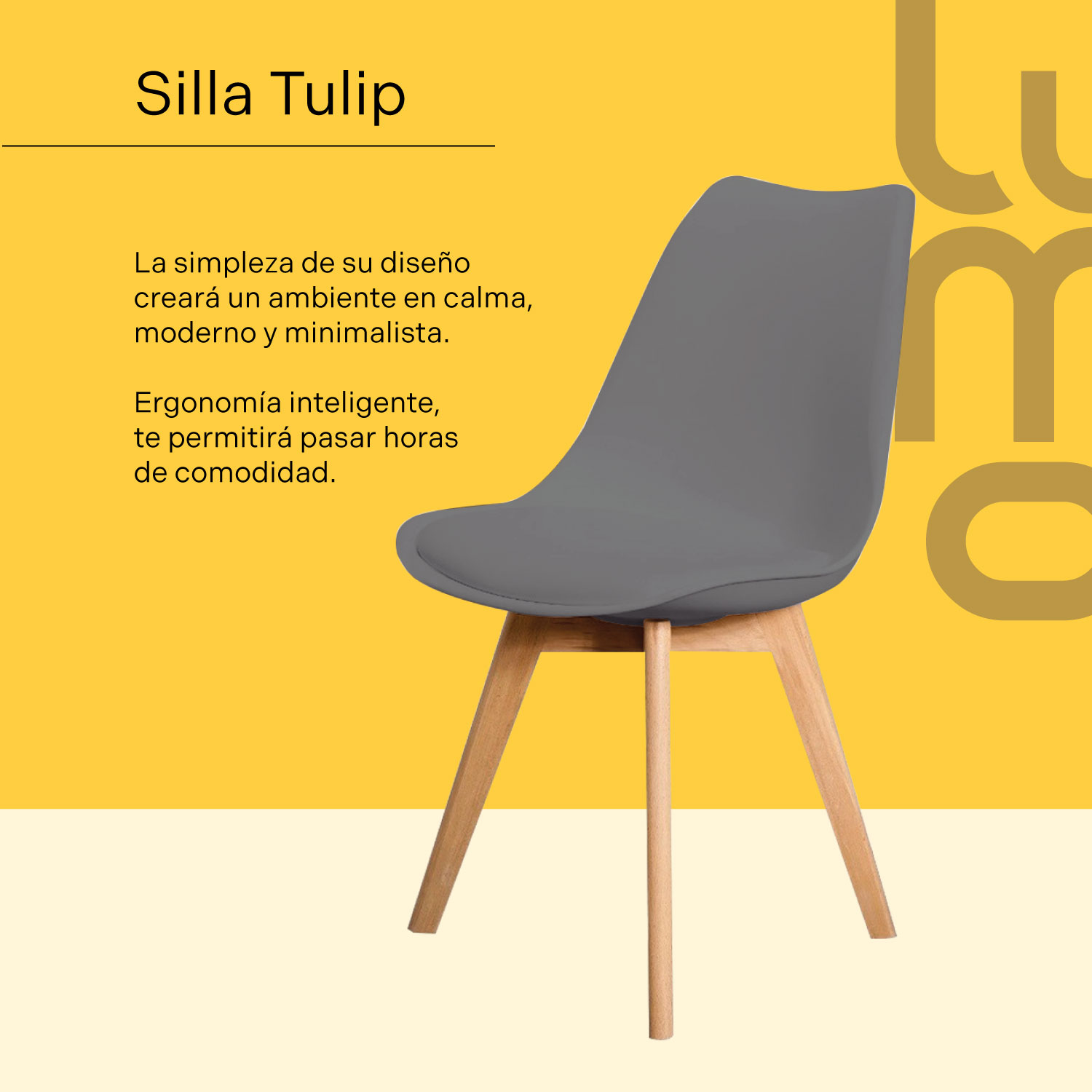 Set/Kit 6 Silla Tulip Eames Acojinada Minimalista Moderna.