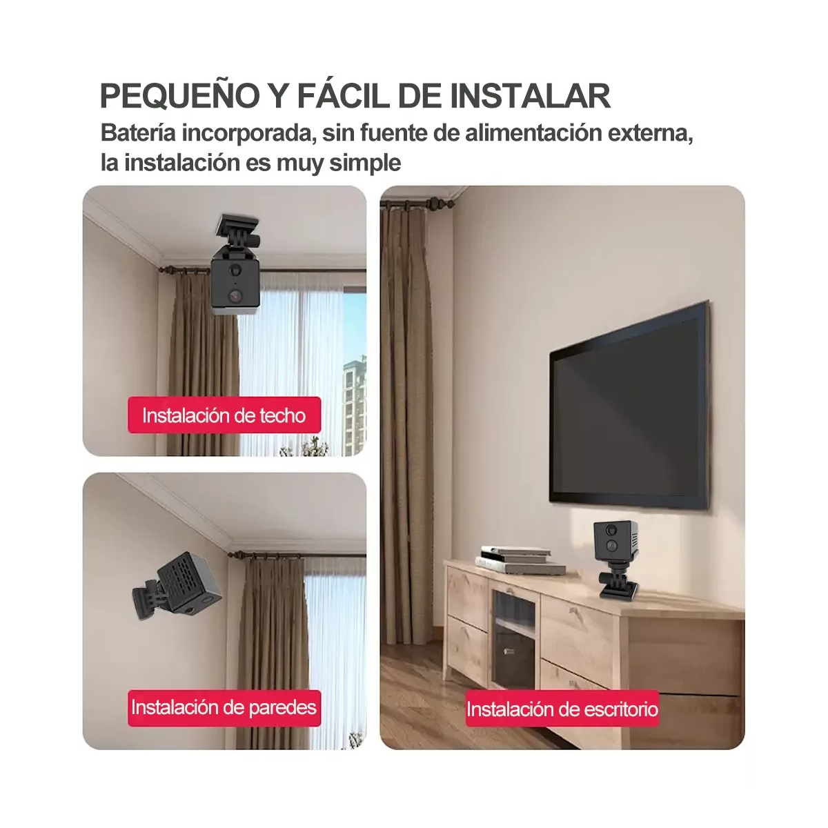 Mini Cámara Espía 3mp 2k Wifi Con Batería Recargable 9 Horas