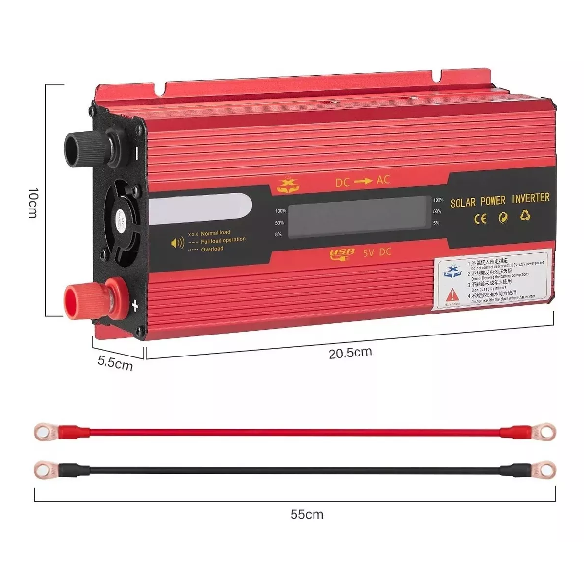 Inversor De Corriente Convertidor Para Auto 4000w- Dc12v/24v