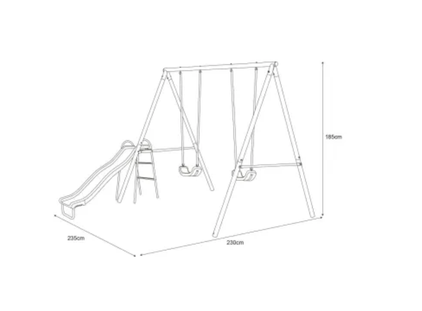 Juego de Columpios con Resbaladilla Sportspower