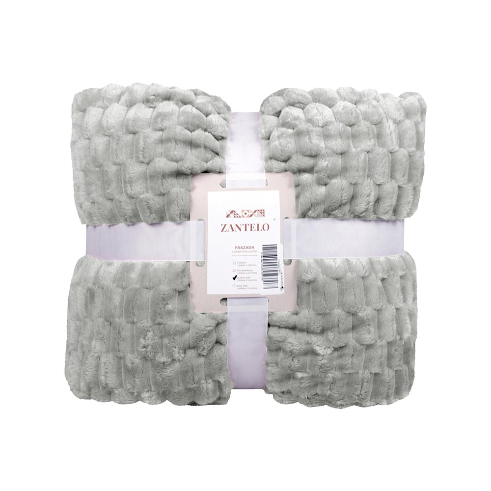  Frazada Matrimonial Ligera Gris Transpirable Térmico