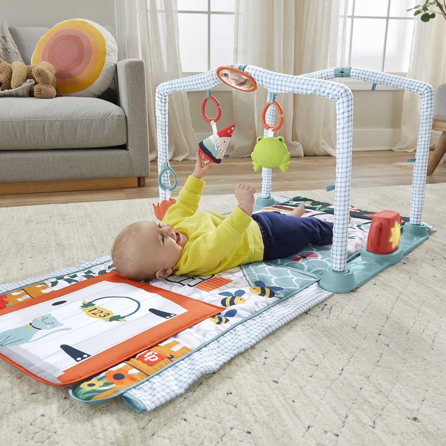 Fisher-price Baby Gimnasio Para Bebés De Cabaña 3 En 1