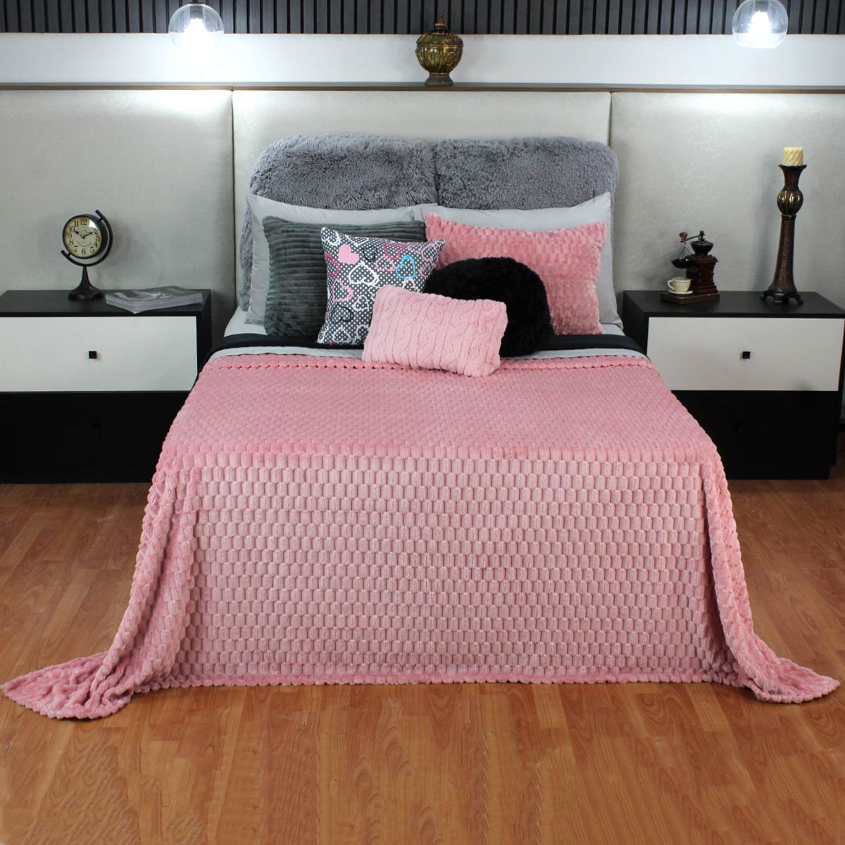  Frazada Matrimonial Ligera Rosa Transpirable Térmico