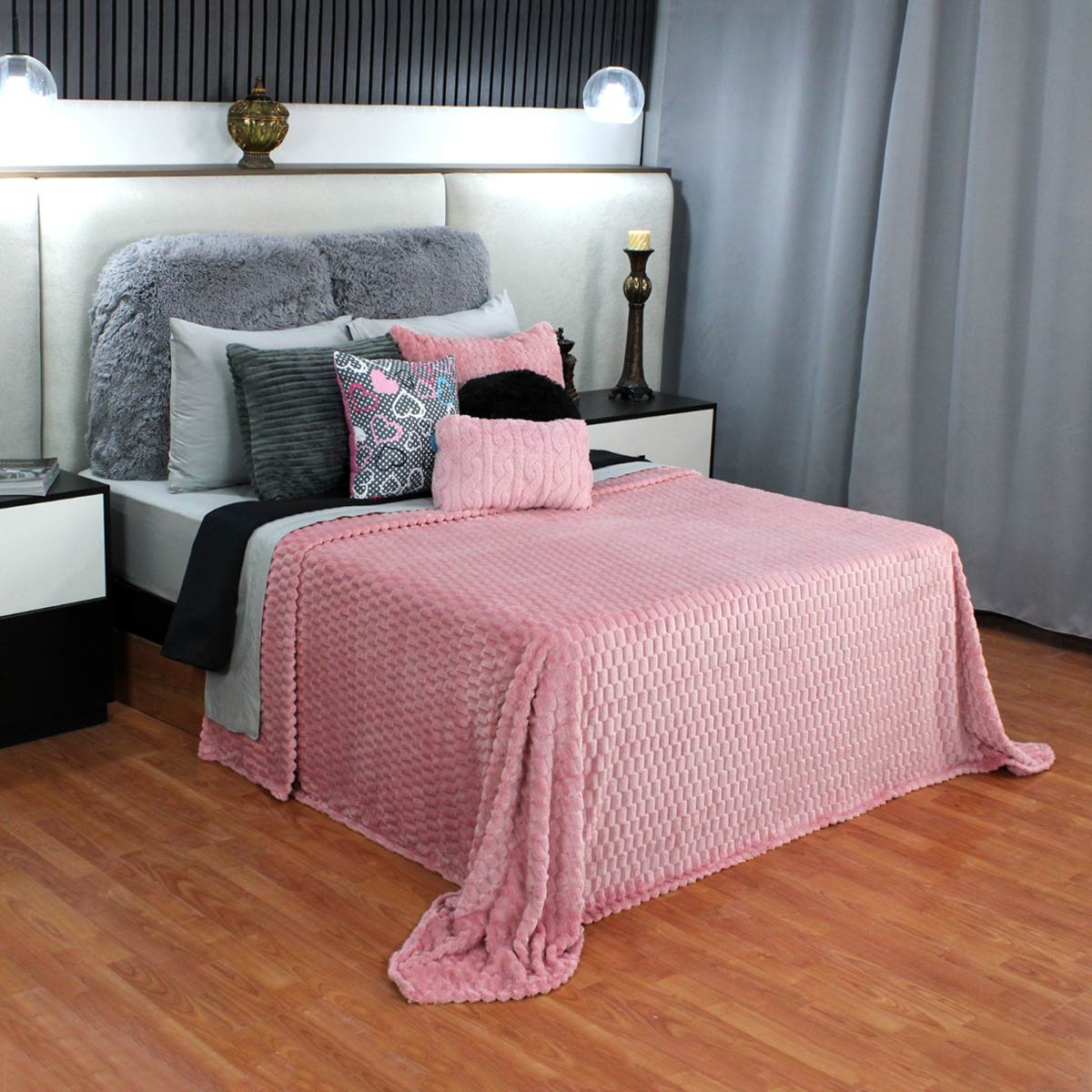  Frazada Matrimonial Ligera Rosa Transpirable Térmico