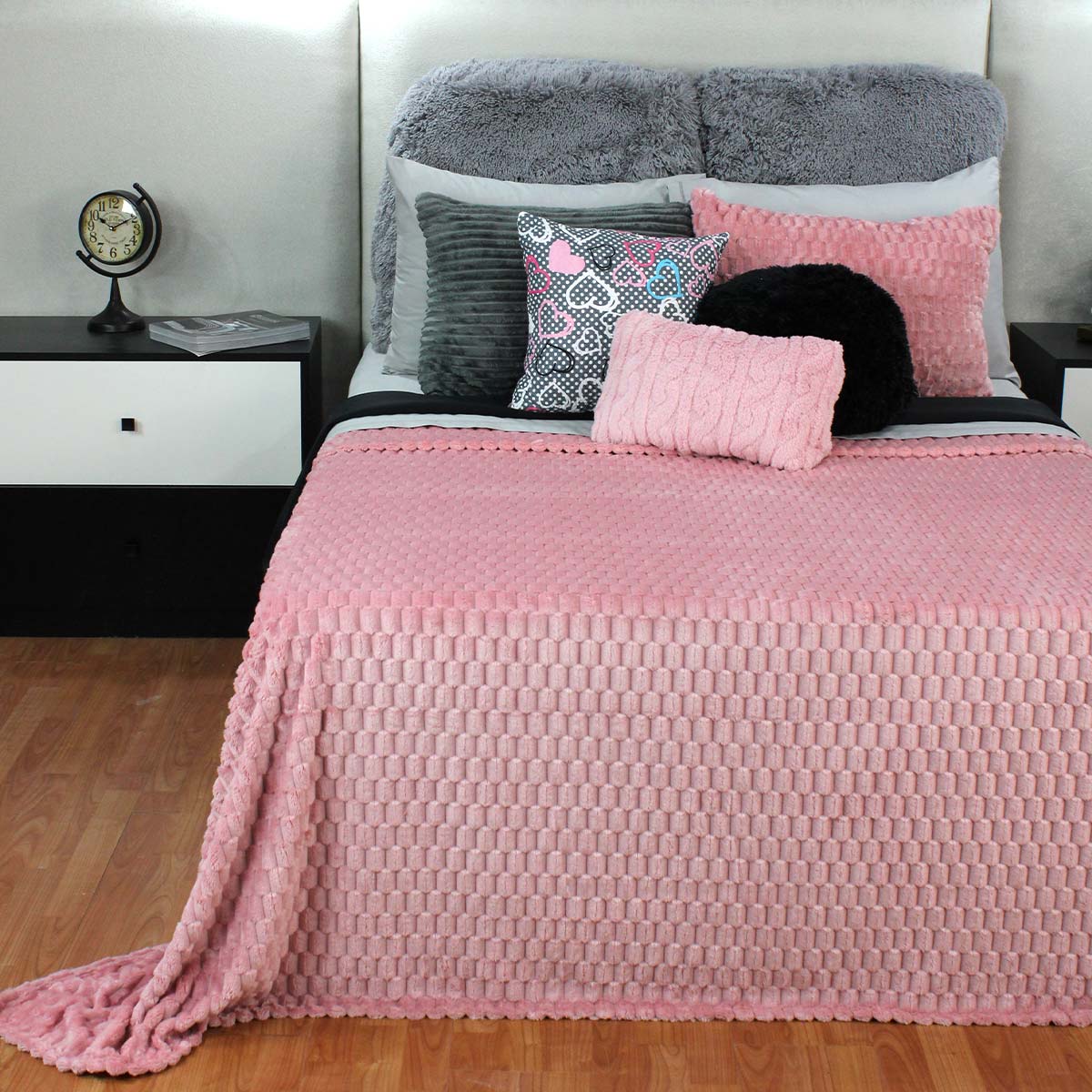  Frazada Matrimonial Ligera Rosa Transpirable Térmico