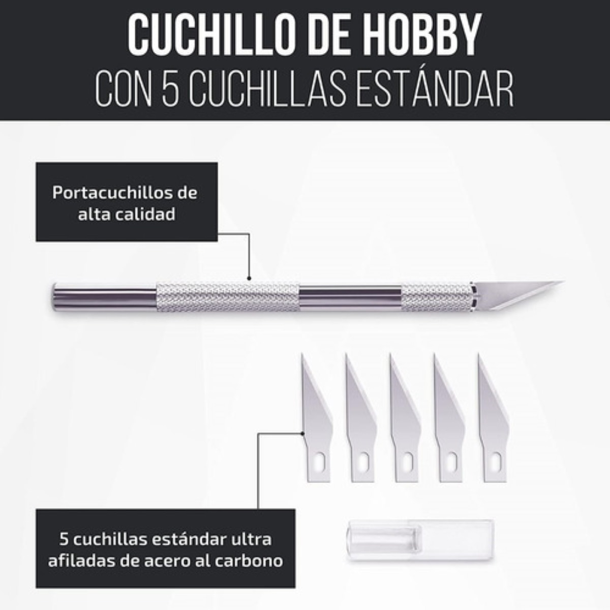 Cuchillo De Precisión Cutter Exacto Profesional + 5 Navajas