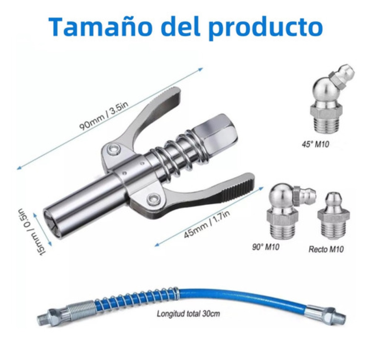 Boquilla De Máquina De Engrase Boquilla De Grasa + Manguera