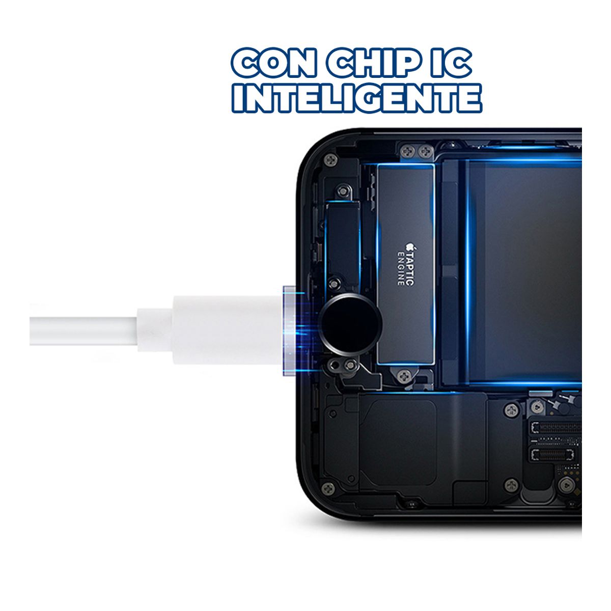  Cable De Carga Y Datos Microusb V8 3 Metros 2A Blanco.