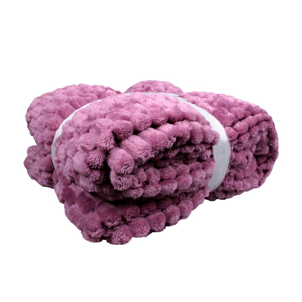 Frazada King Size Ligera Morado Transpirable Térmico 