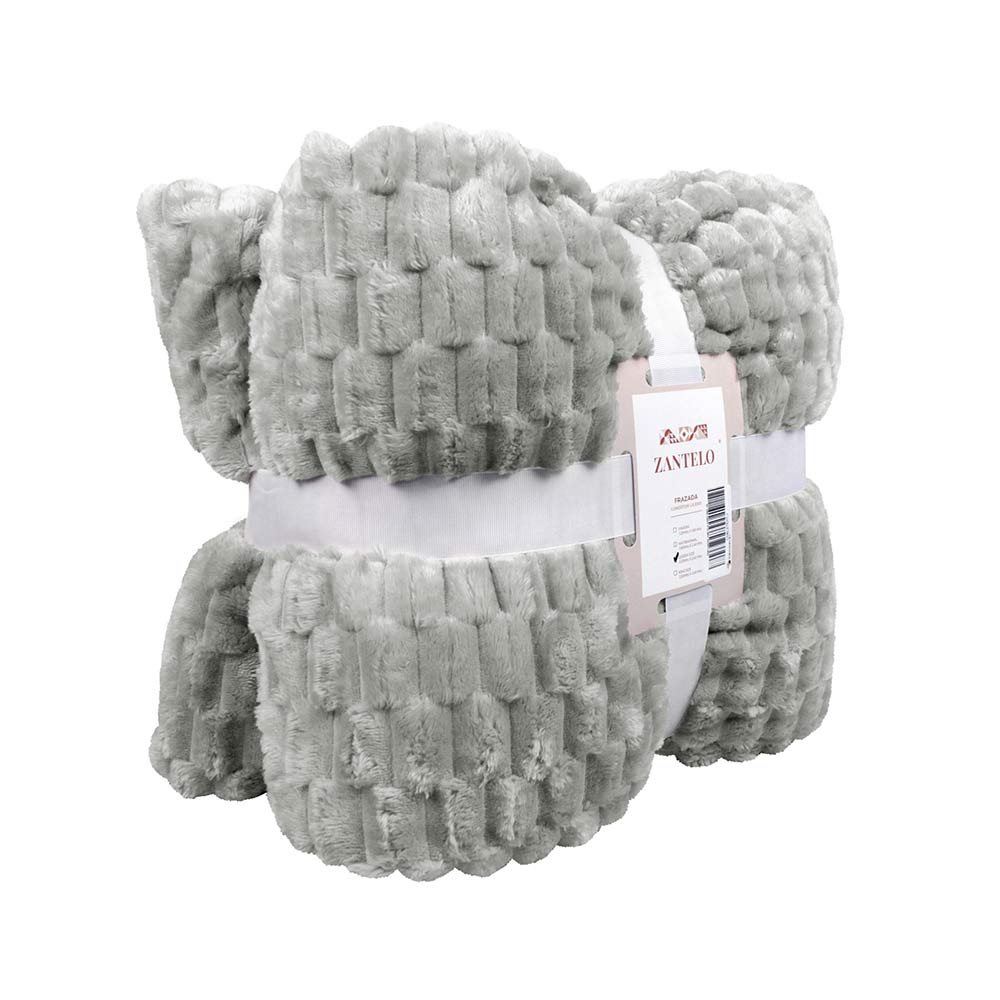 Frazada King Size Ligera Gris Transpirable Térmico.