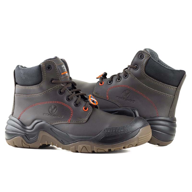 BOTAS BERRENDO DE TRABAJO CON CASQUILLO DIELECTRICO 3017 CAFÉ.
