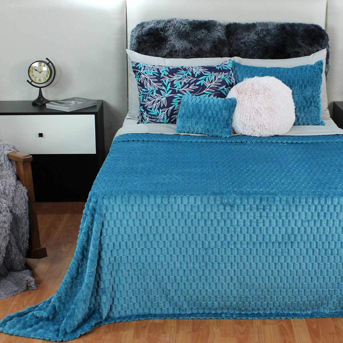 Frazada King Size Ligera Turquesa Transpirable Térmico