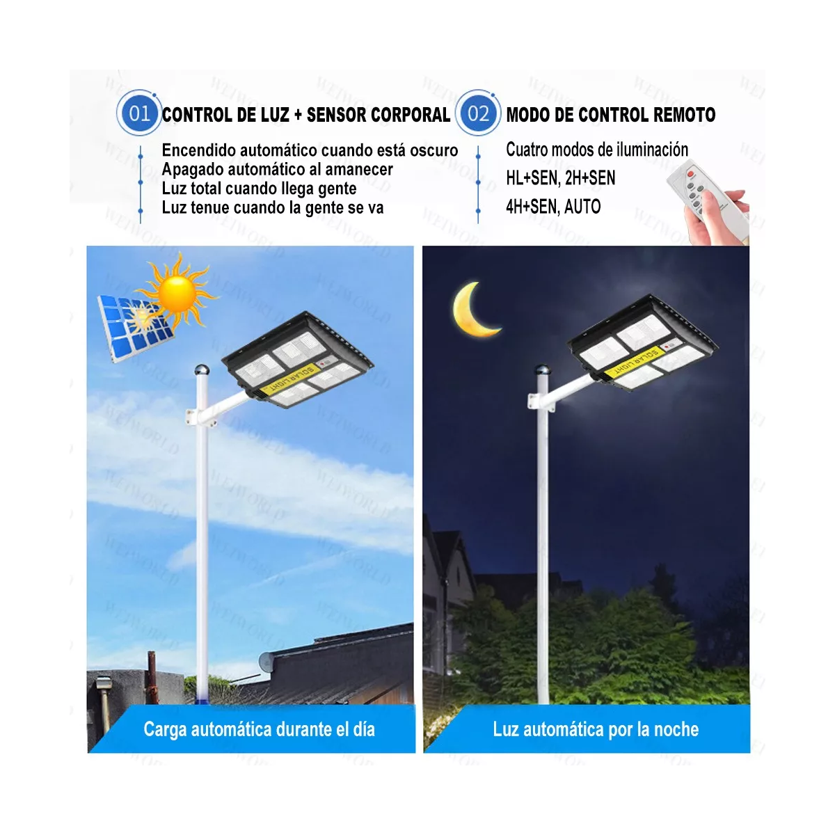 Lámpara Led Solar Luminaria Suburbana Alumbrado Público 400w