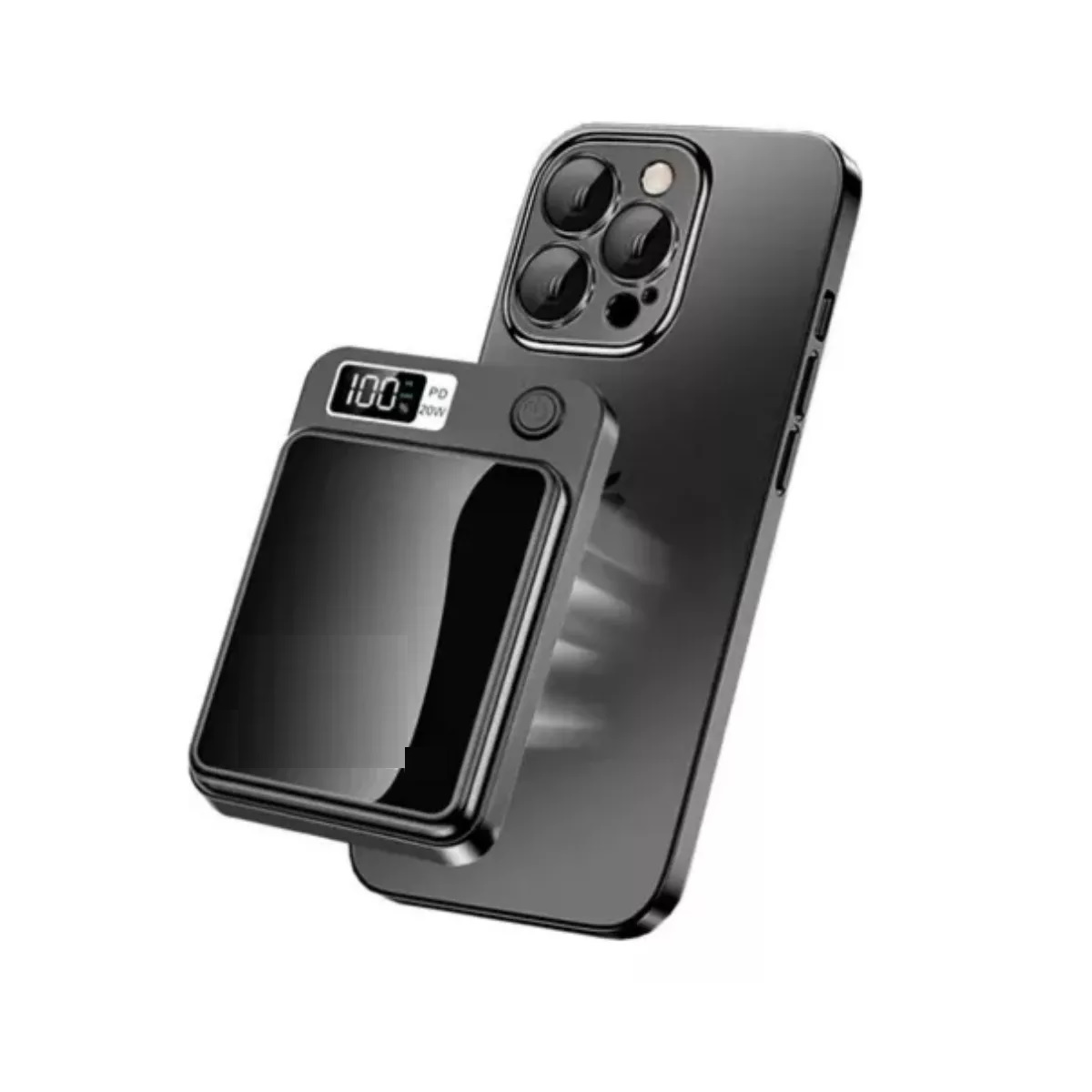 Power Bank Inalámbrico Magnético 10000mah 5.0a 22.5w Usb-c Qi Negro