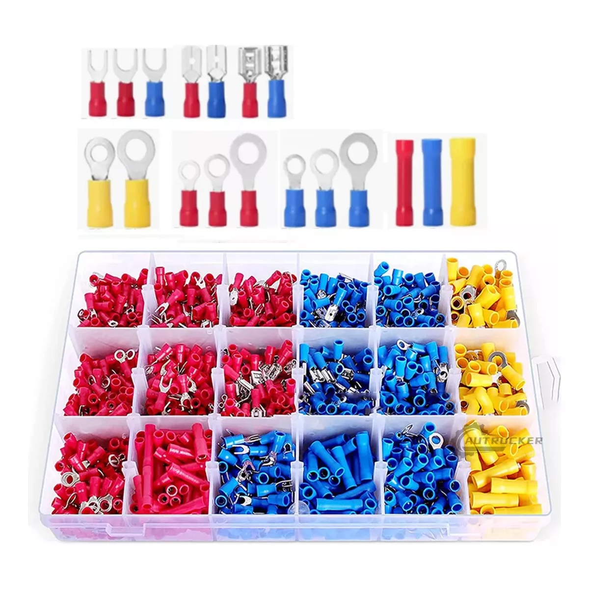 Set 1500 Terminales Conectores Crimpado Cable Alambre Eléctrico