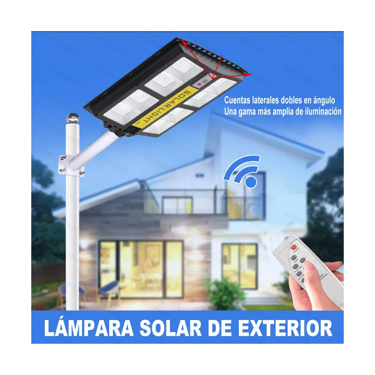 Lámpara Led Solar Luminaria Suburbana Alumbrado Público 400w