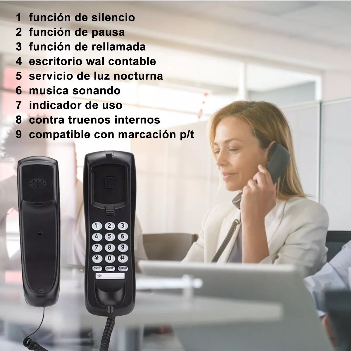 Telefonos Fijos Alambrico Casa Oficina Hotel Dual Fsk/dtmf