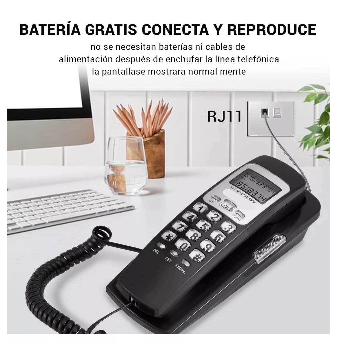 Telefonos Fijos Alambrico Casa Oficina Hotel Lcd Modernphone