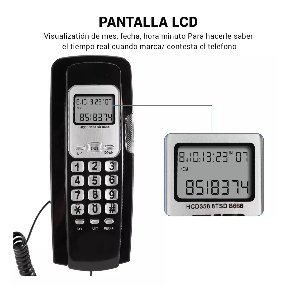 Telefonos Fijos Alambrico Casa Oficina Hotel Lcd Modernphone