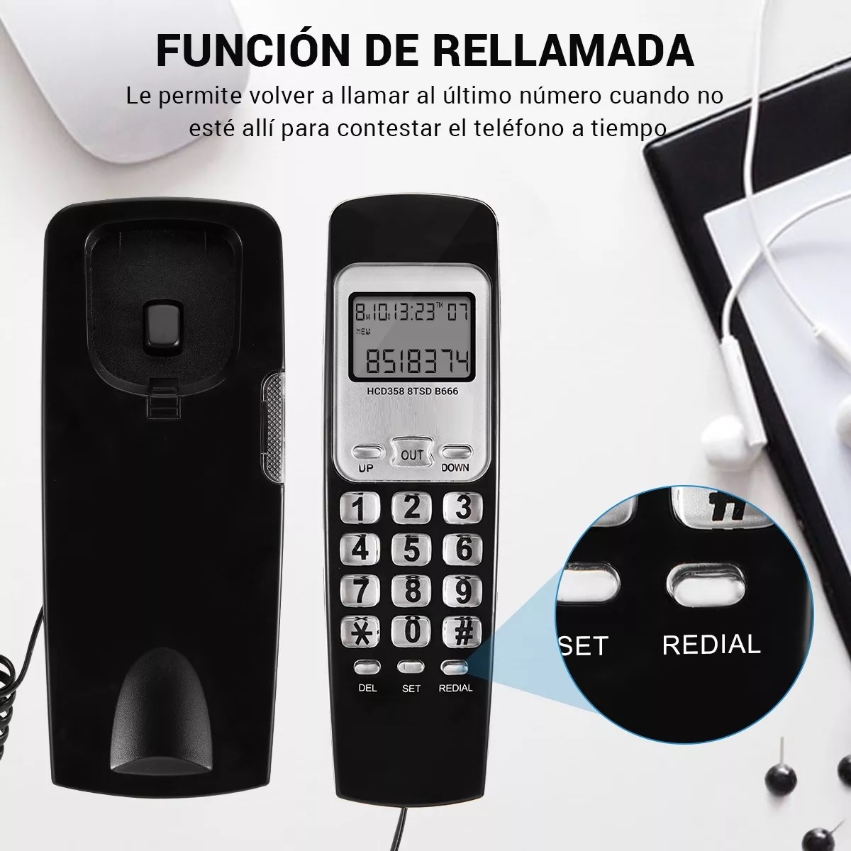 Telefonos Fijos Alambrico Casa Oficina Hotel Lcd Modernphone