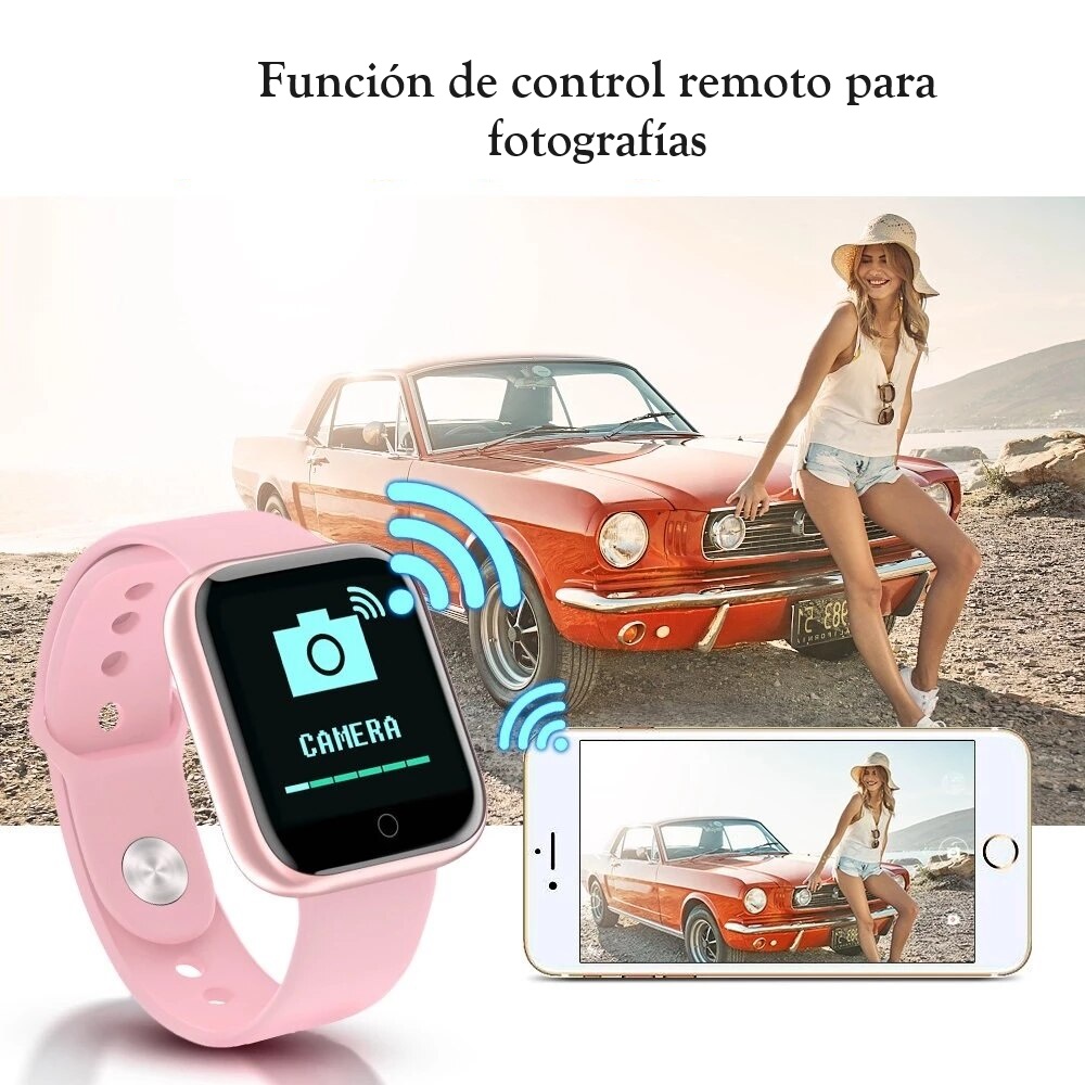 SmartWatch Reloj Inteligente Rosa.