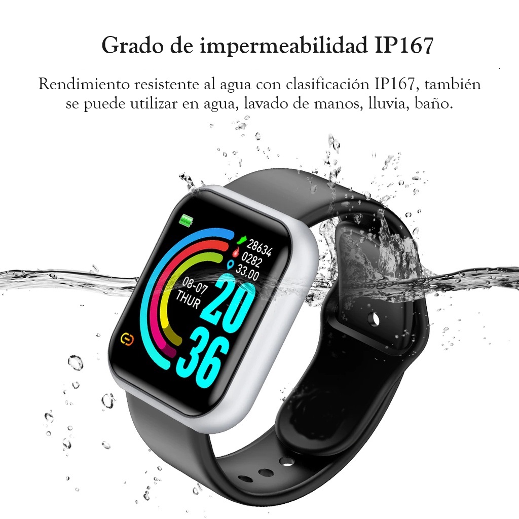 Reloj Inteligente Smart Watch Negro.
