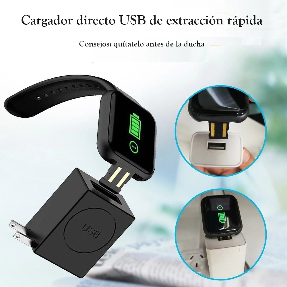 Reloj Inteligente Smart Watch Negro.