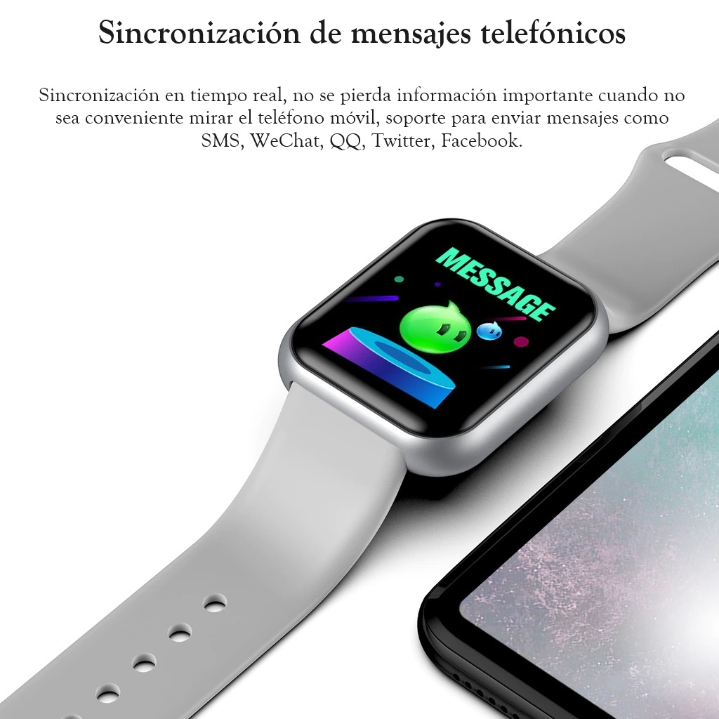 Smart Watch Reloj Inteligente Blanco Y68/D20.