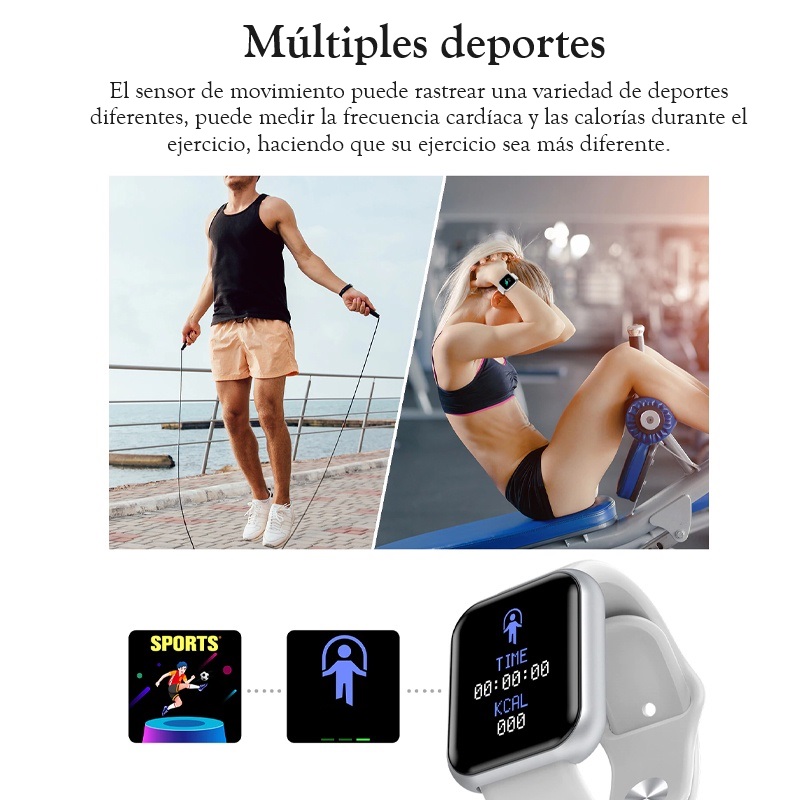 Smart Watch Reloj Inteligente Blanco Y68/D20.