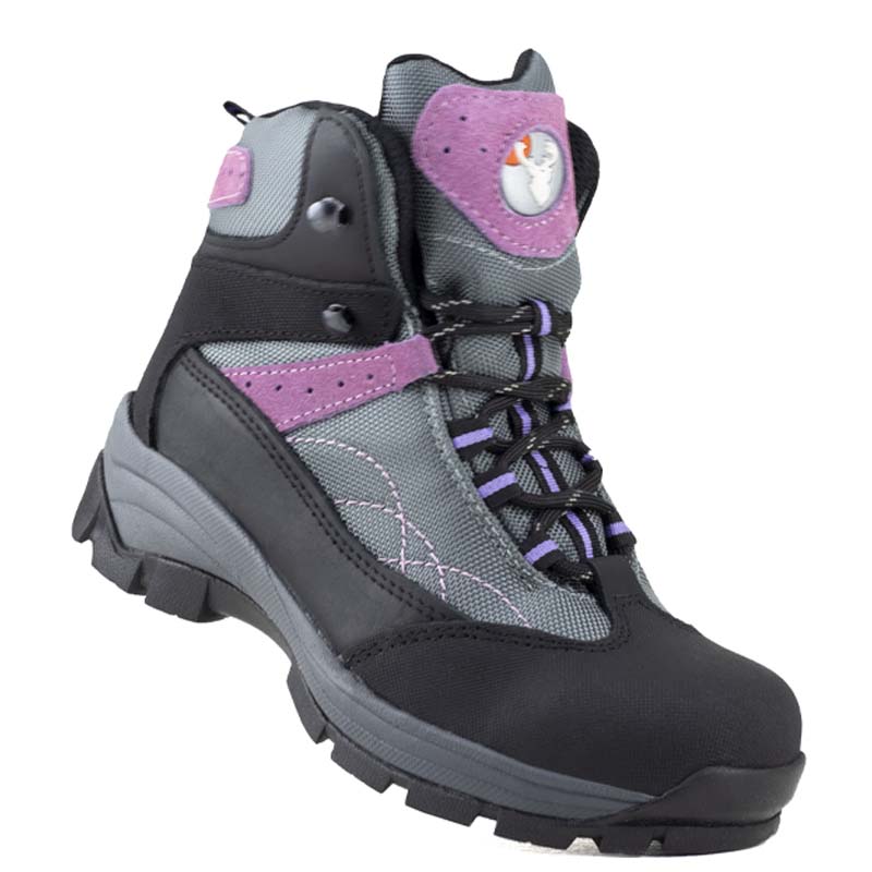 Bota De Seguridad Industrial Berrendo De Dama 363 Gris Lila.