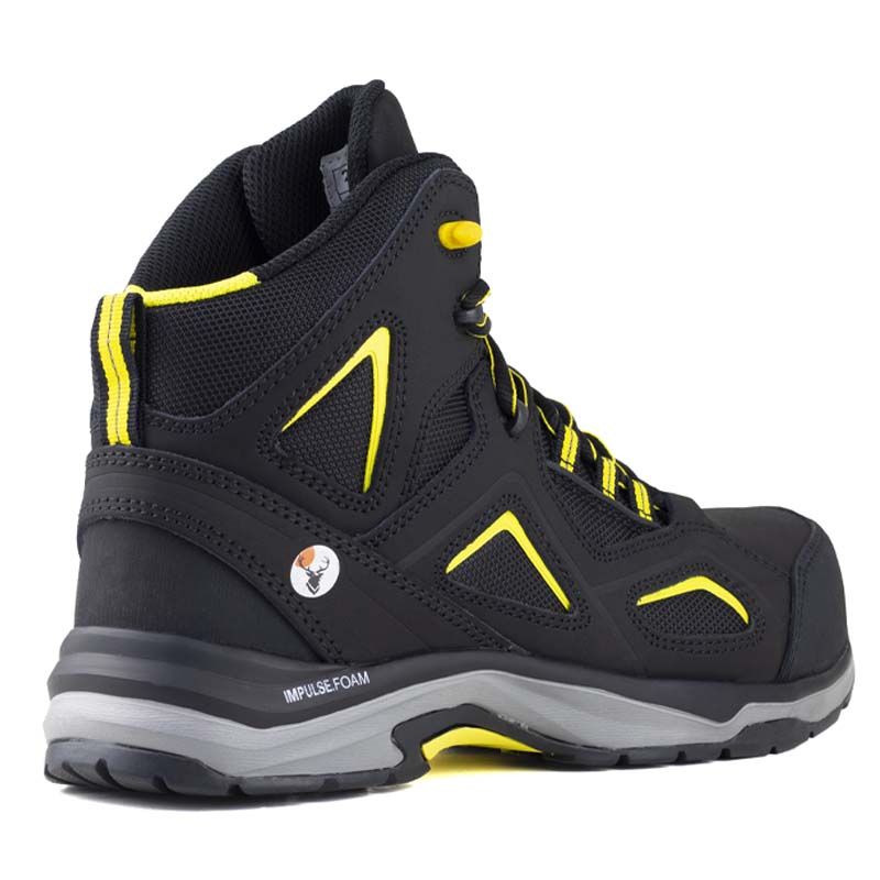 Bota Dieléctrica Con Casquillo Berrendo 7711 Negro Amarillo Urbana.