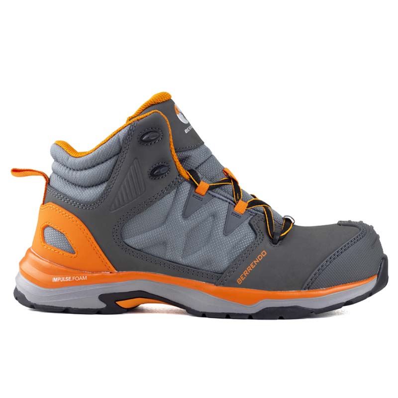 Bota Urbana Industrial Berrendo 7714 Gris Naranja Casquillo