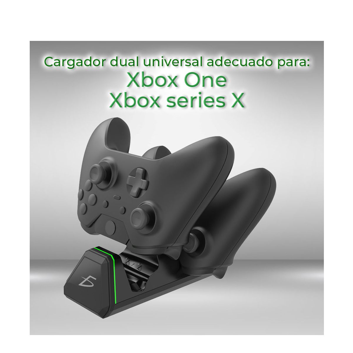 Kit de Cargador y 2 Baterias De Control Xbox One Negro.