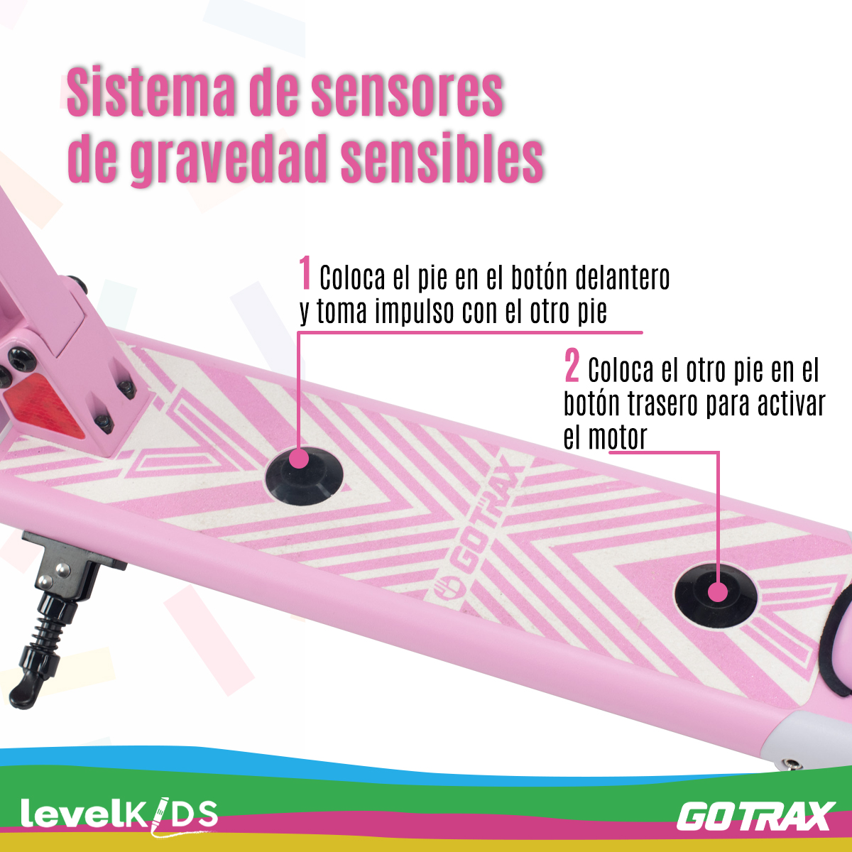 Scooter Eléctrico Para Niños Gotrax Gks 12km/h 150w, Color Rosa.