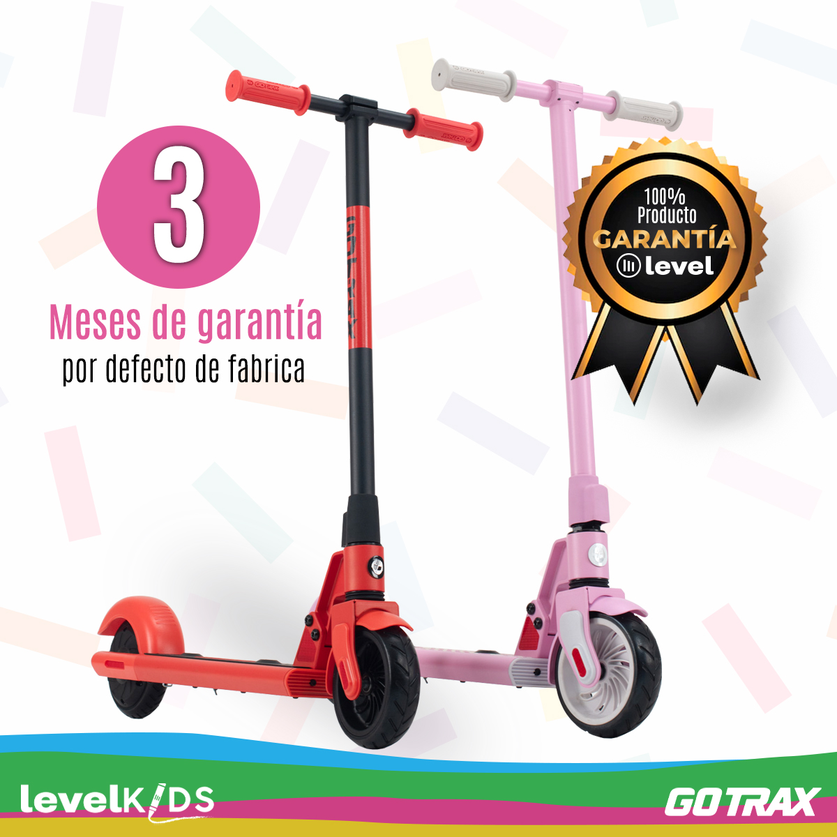 Scooter Eléctrico Para Niños Gotrax Gks 12km/h 150w, Color Rosa.