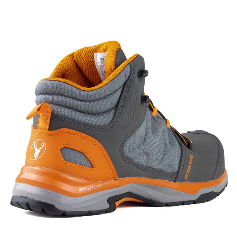 Bota Urbana Industrial Berrendo 7714 Gris Naranja Casquillo