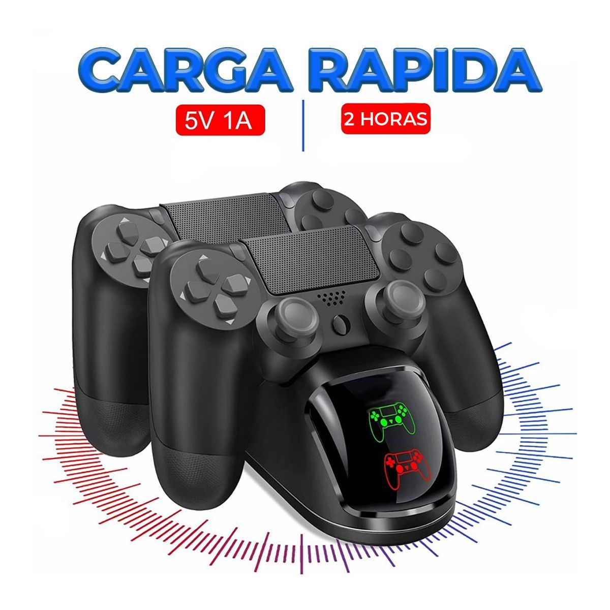 Estacion de Carga Para Dos Controles de PS4 Play Station 4 .