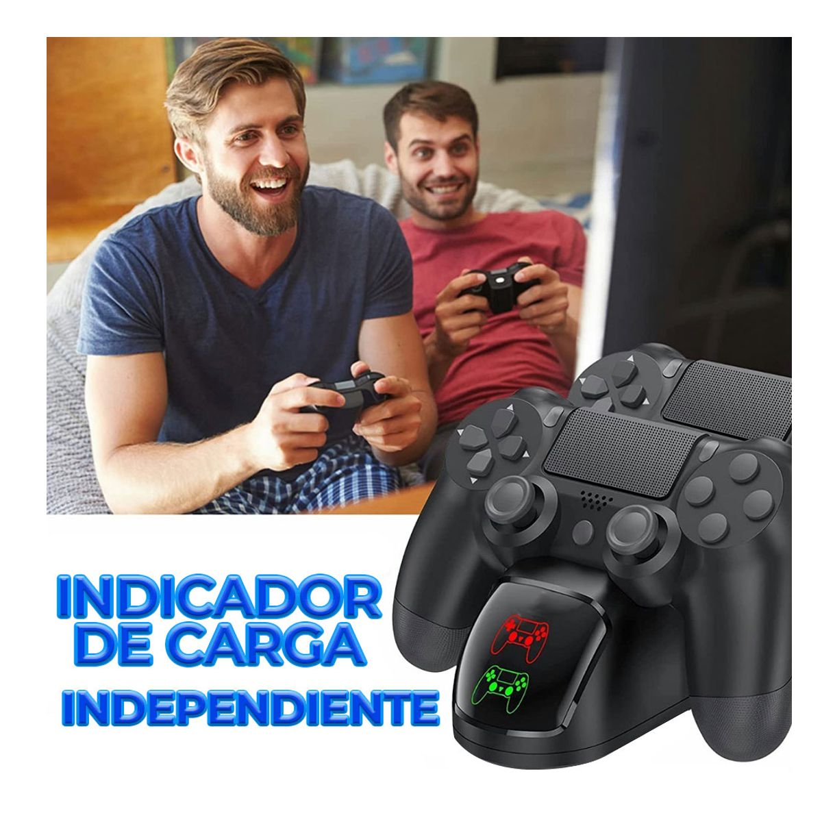 Estacion de Carga Para Dos Controles de PS4 Play Station 4 .