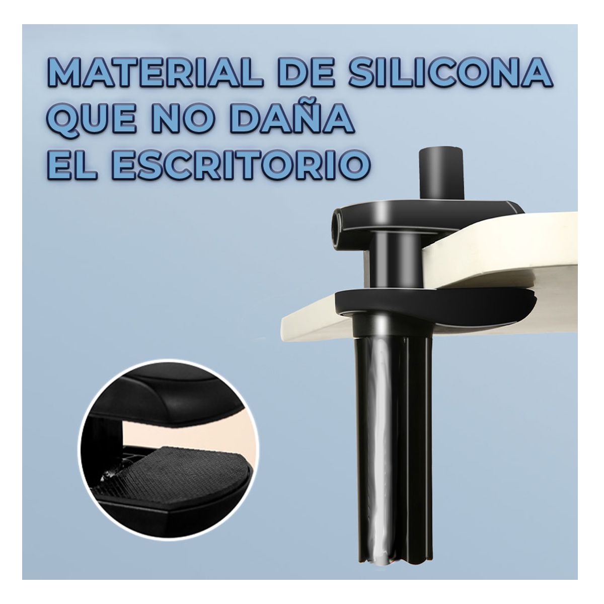Soporte Brazo Articulado De Escritorio Para Tablet De 12 A 18 Cm De Ancho Negro.