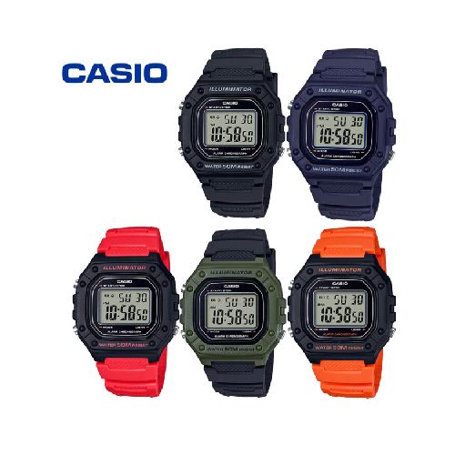 Reloj Casio Deportivo W-218H-4B Unisex.