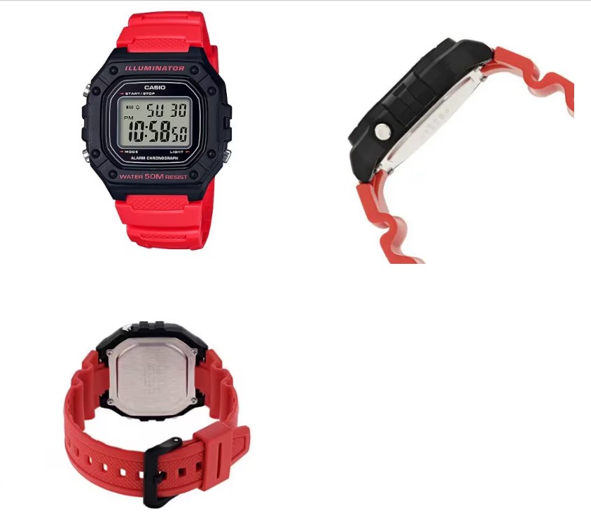 Reloj Casio Deportivo W-218H-4B Unisex.