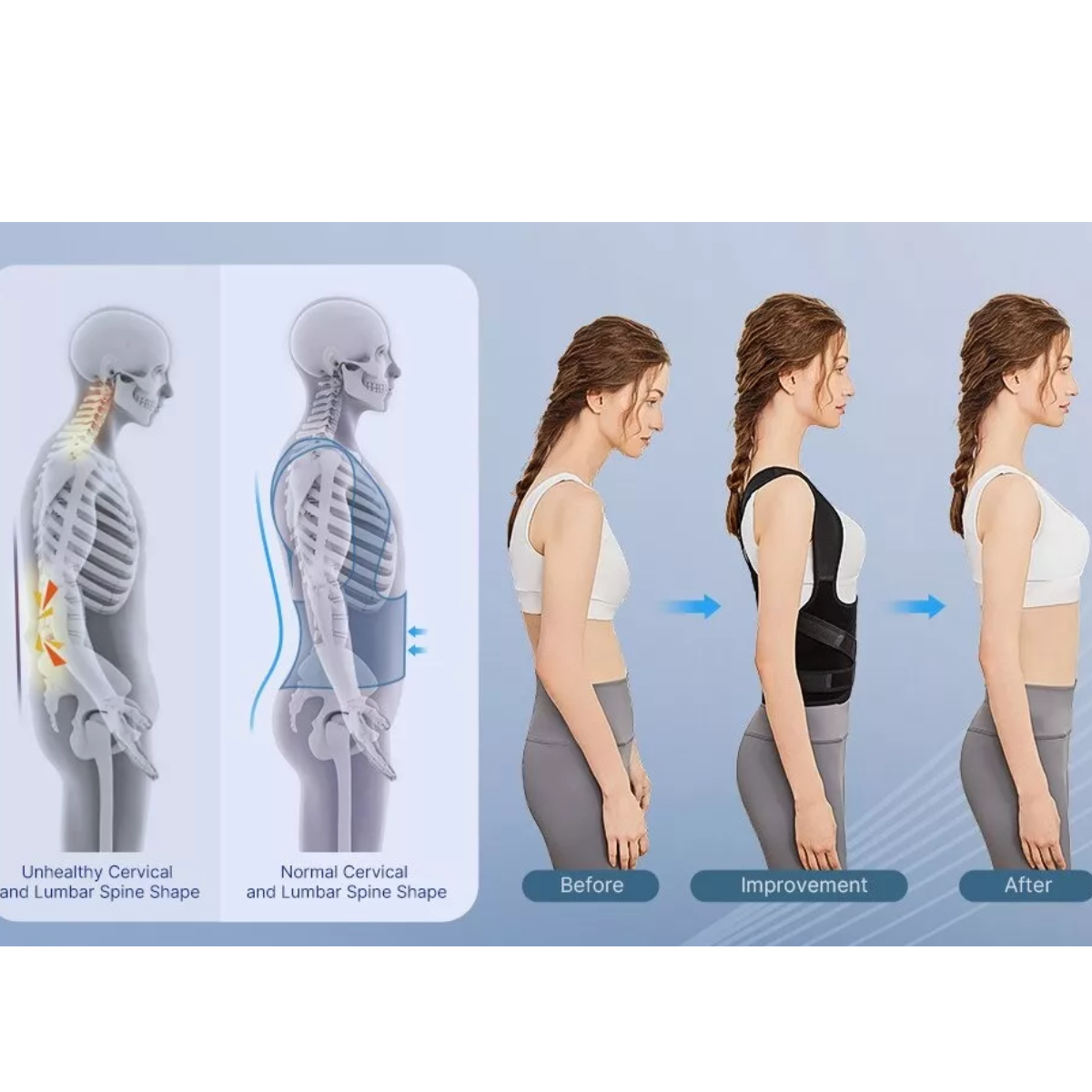 Corrector Postura Espalda Para Hombre Y Mujer Ajustable Faja S