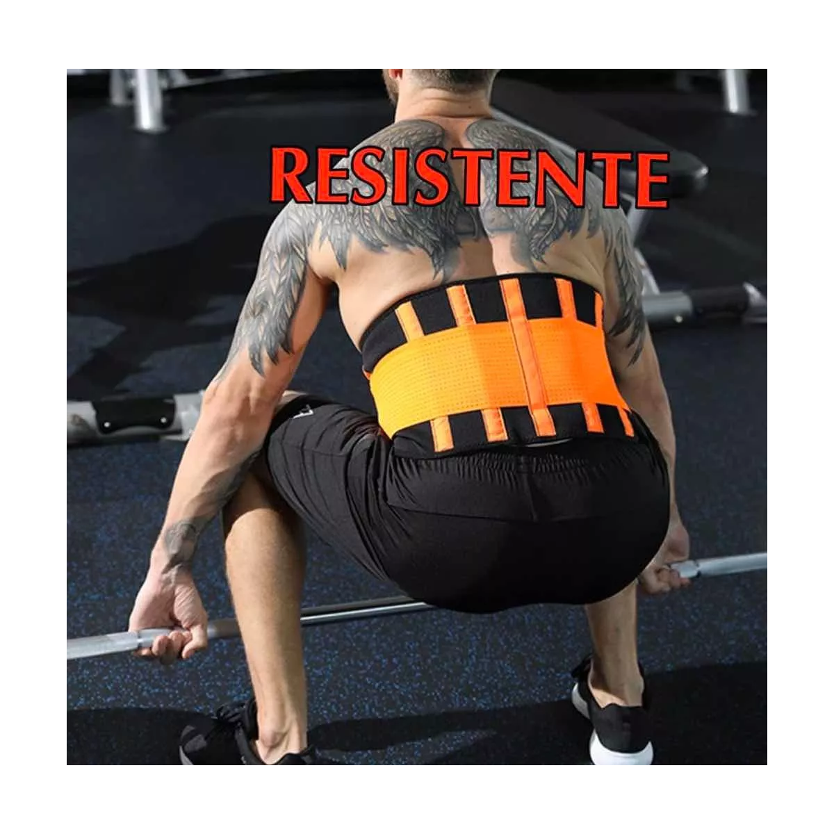 Faja Deportiva Entrenamiento Gym Máxima Calidad Reductora Naranja M