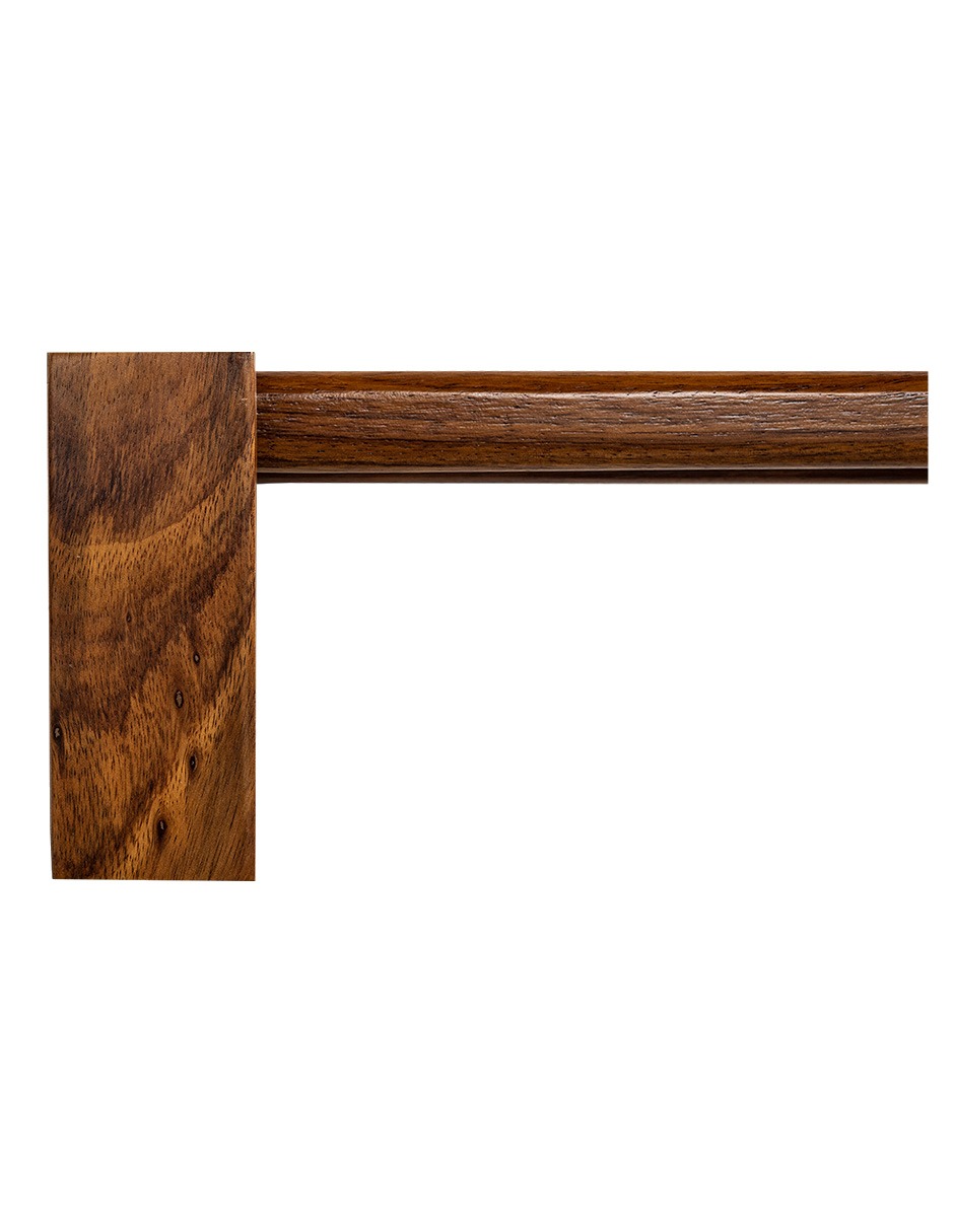Cortinero Artesanal de Madera Riviera Alto Parota doble 180 cm  