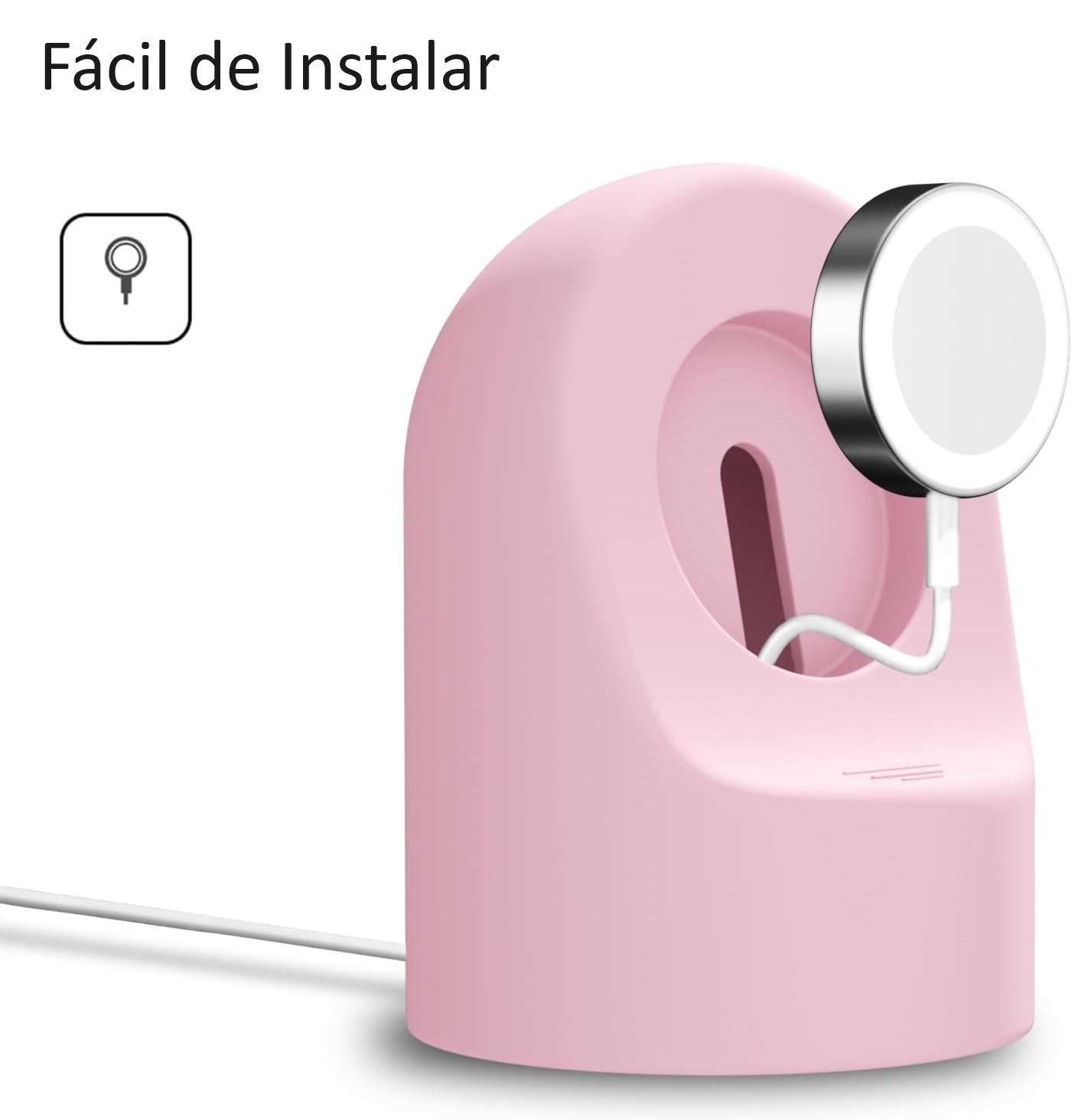 Soporte para cargador Smart Watch Rosa.