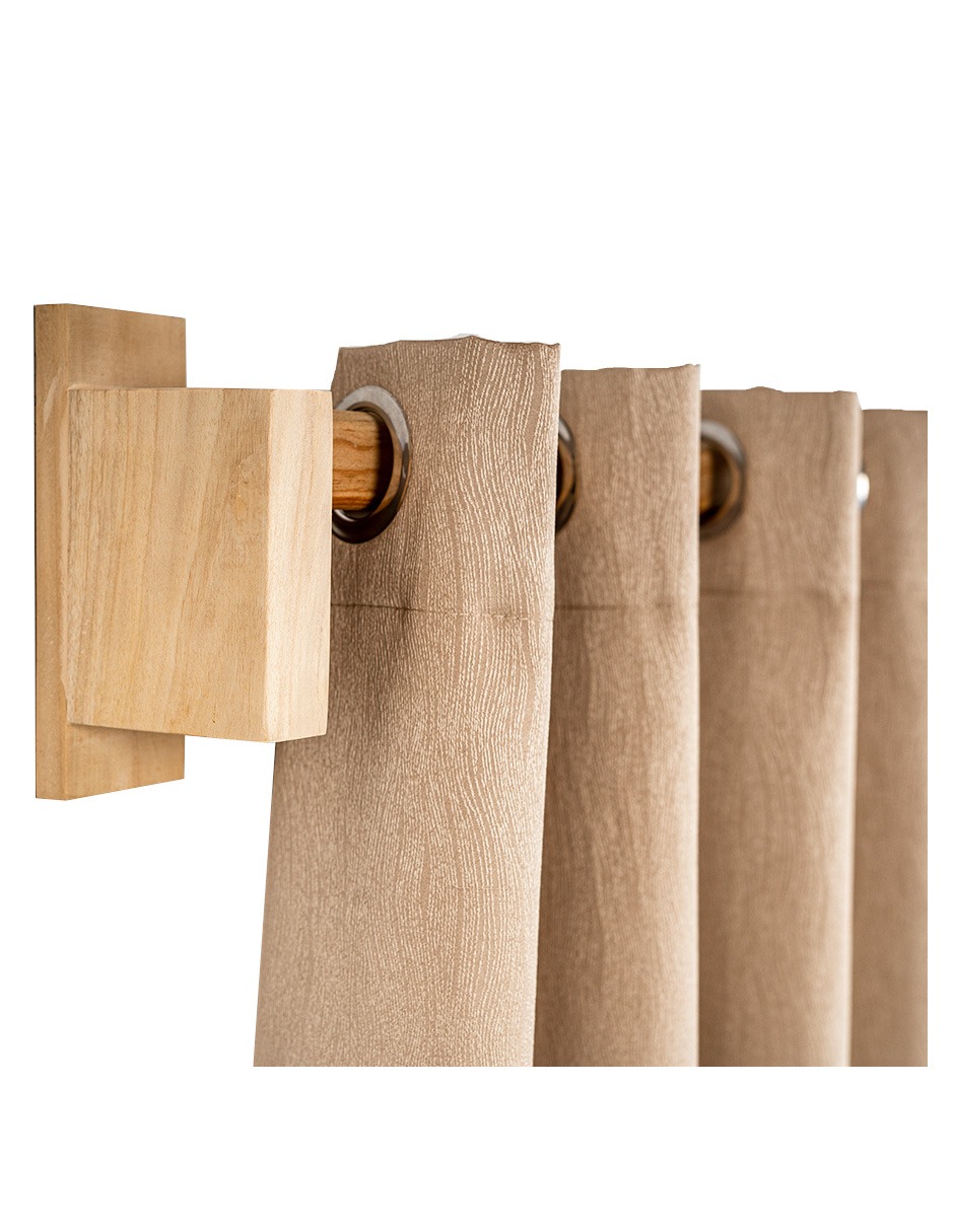 Cortinero Artesanal de Madera Milan  doble 180 