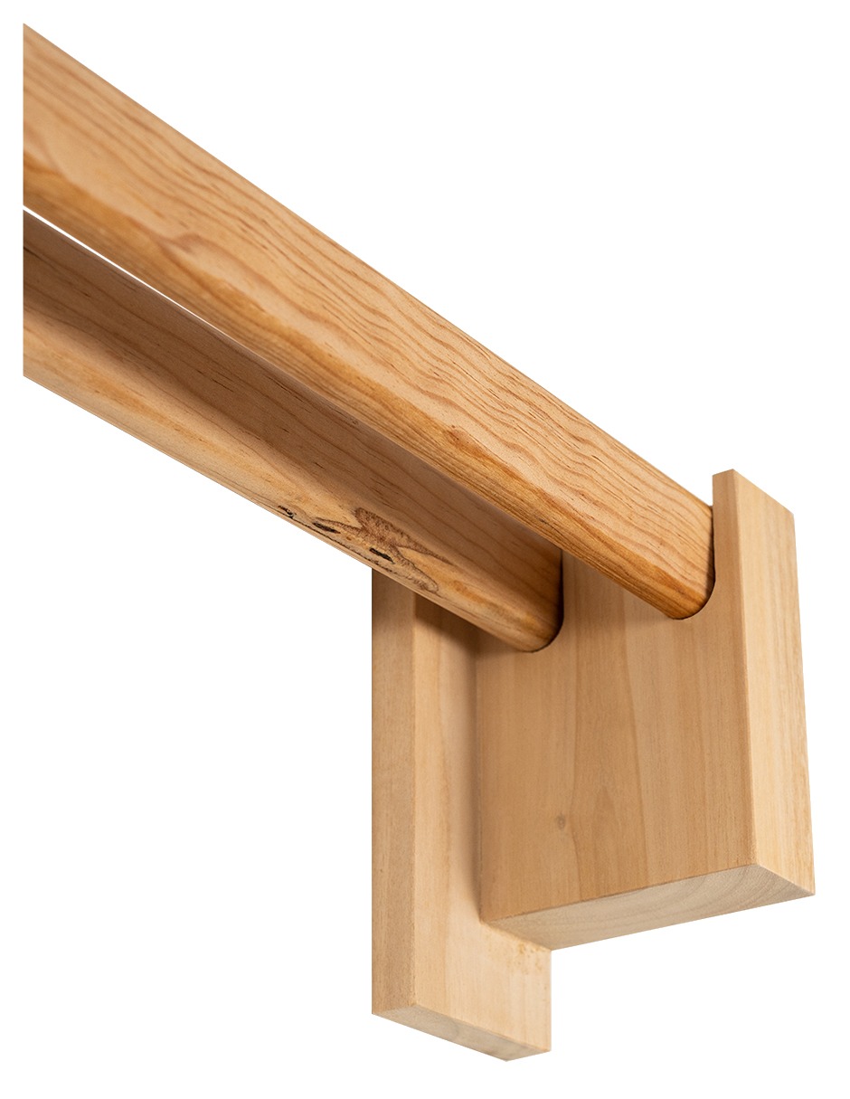 Cortinero Artesanal de Madera Milan  doble 180 