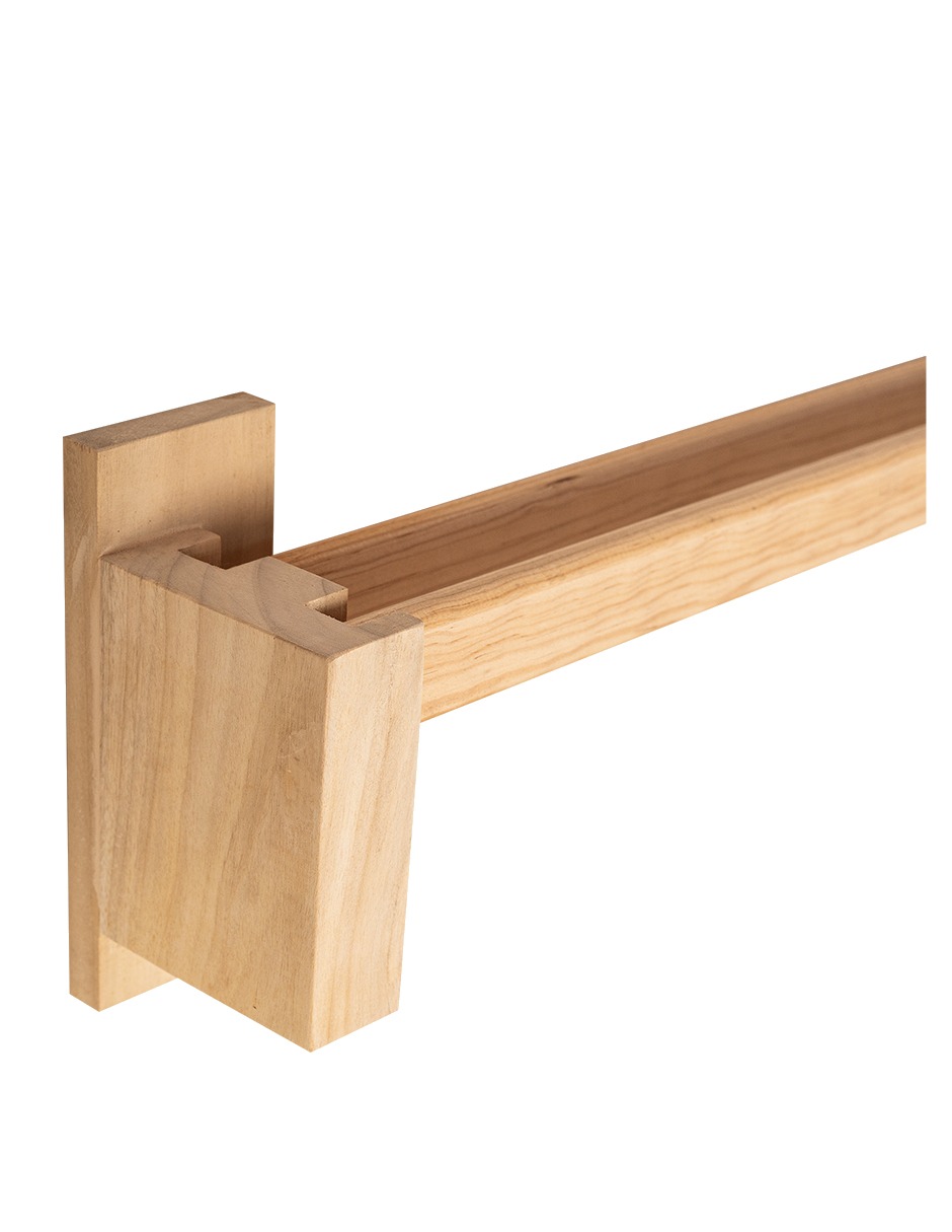 Cortinero Artesanal de Madera Milan  doble 180 