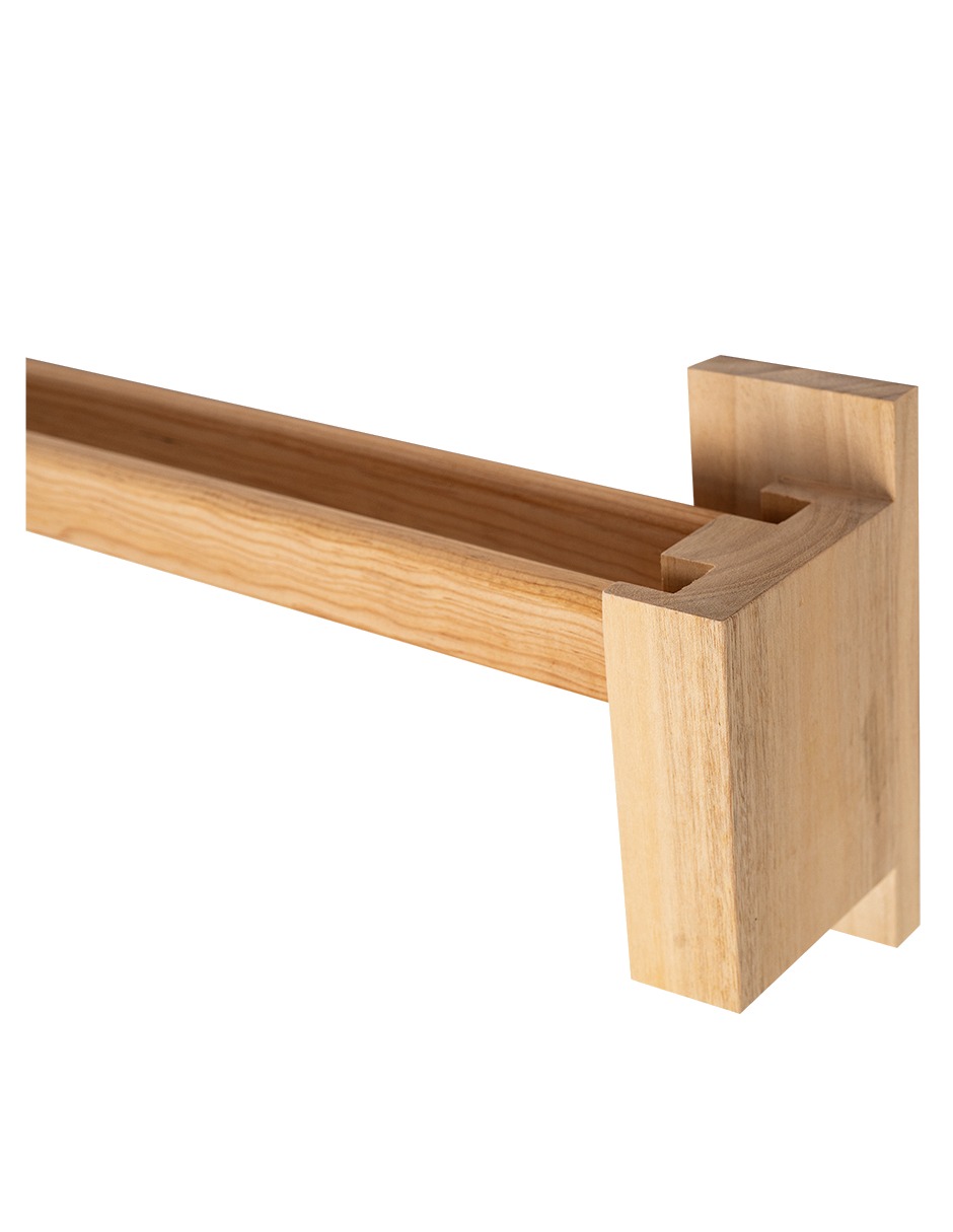 Cortinero Artesanal de Madera Milan  doble 180 